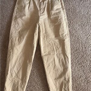 Banana Republic Women’s Khaki Pleated  Crop Authentic Chino Pants